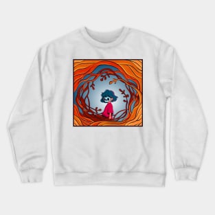 The Japanese introvert masked girl 3 - Yabisan vector art - Crewneck Sweatshirt